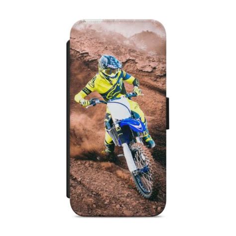 Motocross Bike Moto Wallet Flip Phone Case Cover For Iphone Samsung