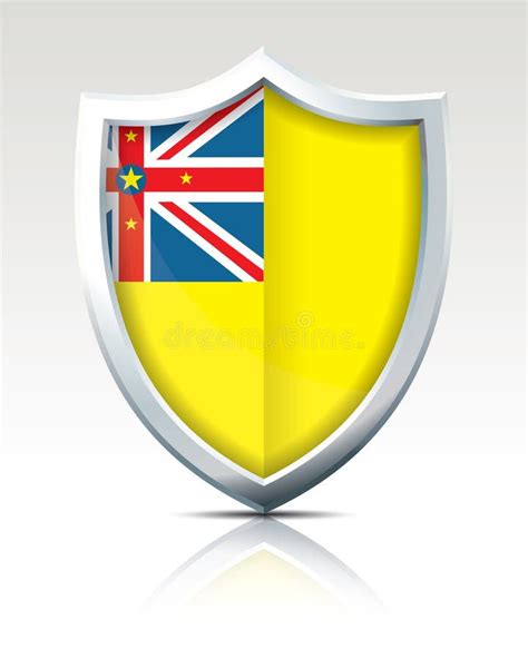 Shield With Flag Of Niue Stock Vector Illustration Of Illustrated