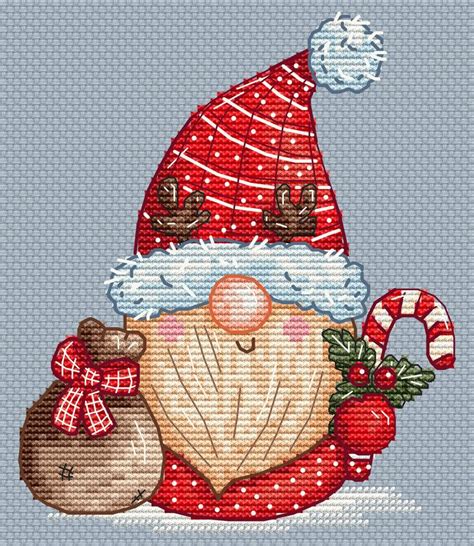 Christmas Gnome And Atlers Cross Stitch Pattern Christmas Etsy Canada