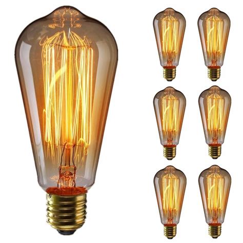 Kingso Vintage Edison Bulbs 60w Squirrel Cage Filament Incandescent