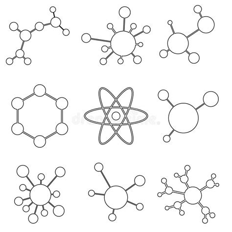 Molecule Icons Vector Set Molecule Vector Icon Chemistry Symbol For