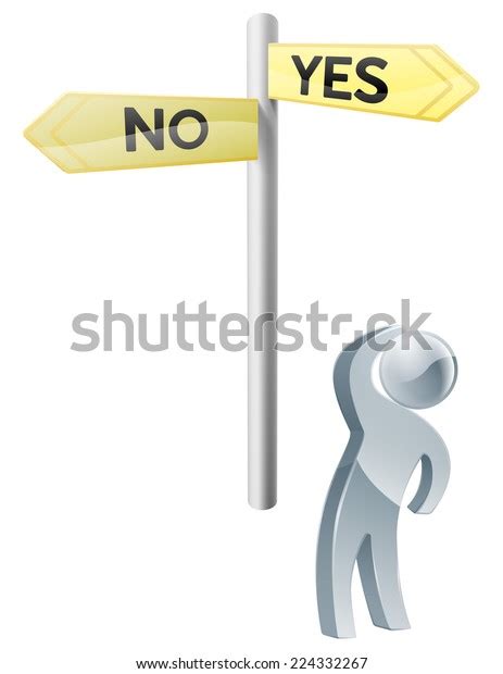 Conceptual Illustration Man Looking Road Sign Stock Vector Royalty