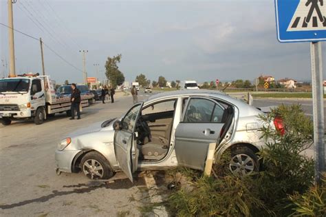 Manavgat Alanya Yolunda Trafik Kazası 2 Yaralı Son Dakika