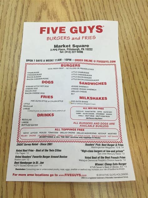 Five Guys Menu Prices 2024 Restaurants Emmey Iormina