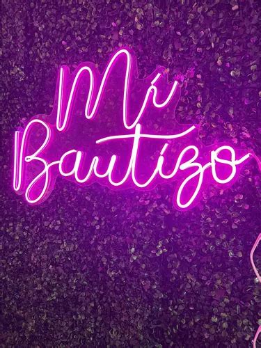 Letrero Led Neon Mi Bautizo Fiestas Decorativo Cumplea Os Meses Sin