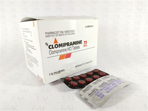 Clomipramine Hydrochloride Tablets 75mg Manufacturer - Taj Generics ...