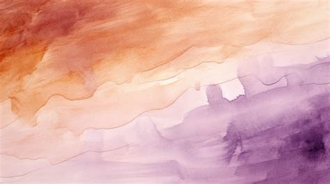 Abstract Watercolor Border With Purple Brush Strokes And Ink Texture