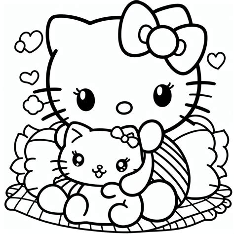 Hello Kitty Coloring Page Free Printable Hello Kitty Colouring