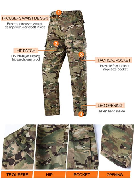 Woodland Combat Tactical Uniform Camouflage Outdoor Combat Jungle Acu