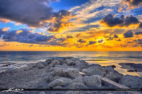 Ocean Boulevard Rocks at Beach on PB Island | HDR Photography by ...