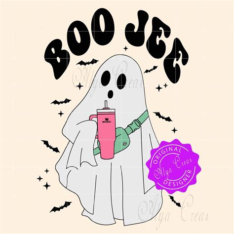 Boojee Stanley Tumbler Inspired Ghost Png Svg Sublimation Design