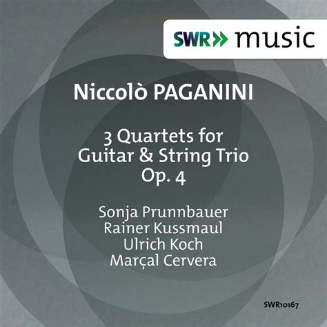 EClassical Paganini 3 Quartets For Guitar String Trio Op 4