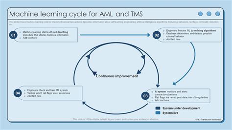 Machine Learning Cycle For Aml And Tms Using Aml Monitoring Tool To