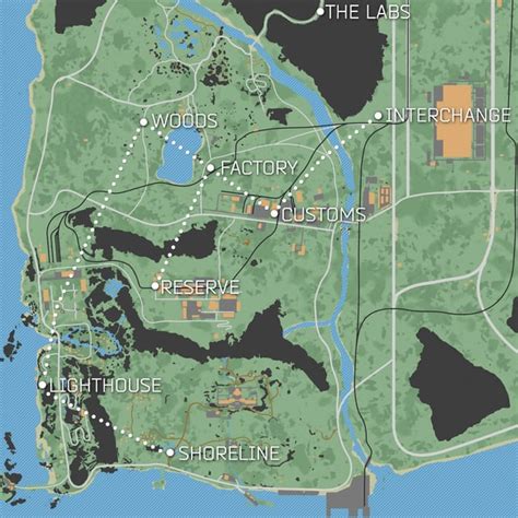 Full Map Of Tarkov All Maps Together Including Lighthouse R Escapefromtarkov