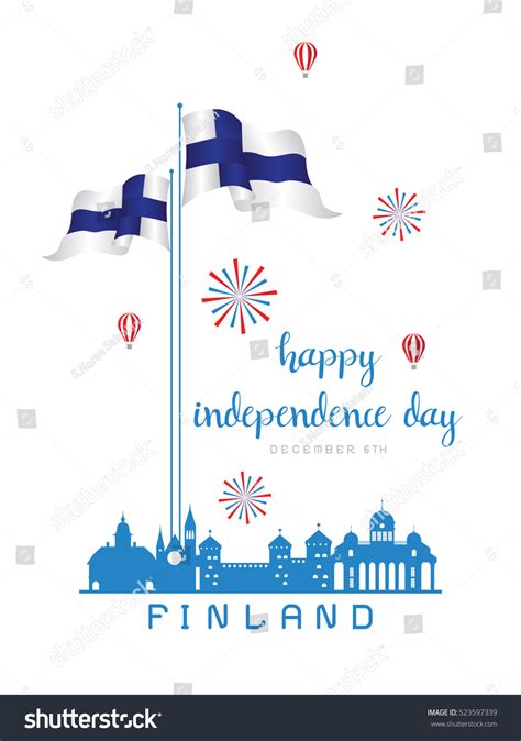 Finland Independence Day Vector Flag Stock Vector (Royalty Free ...