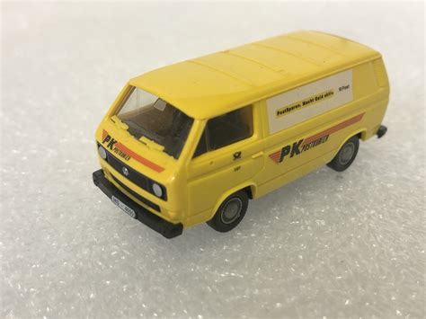 Roco miniatur modell 1554 VW Bus T3 Kasten Post Kurier im Maßstab 1 87