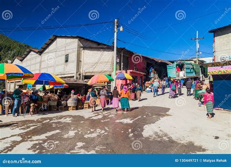 San Mateo Ixtatan Guatemala March Colourful Chicken Buses