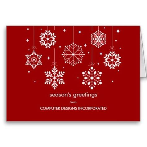 Snowflakes Corporate Christmas Card Corporate Christmas