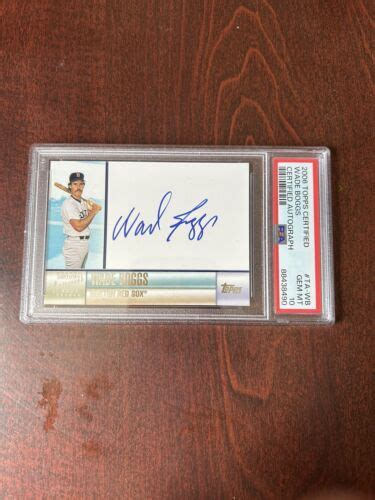 Topps Certified Autograph Wade Boggs Auto Rare Hof Psa Pop Ebay