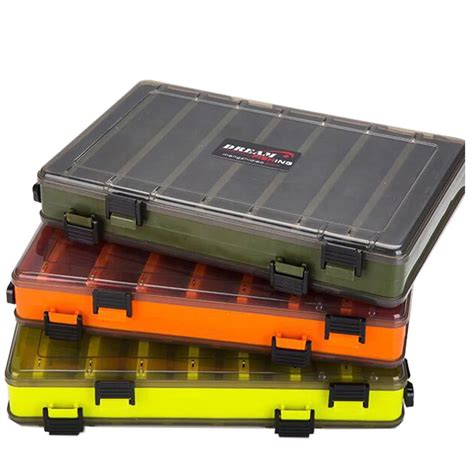 Double Sided Fishing Tackle Boxes Multifunction 14 Compartments Fishing