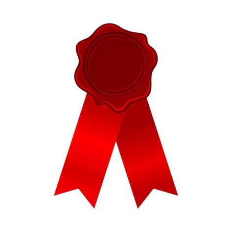 Insignia O Cintas De Premio Con Roseta Vac A De Seda Roja Rea Para