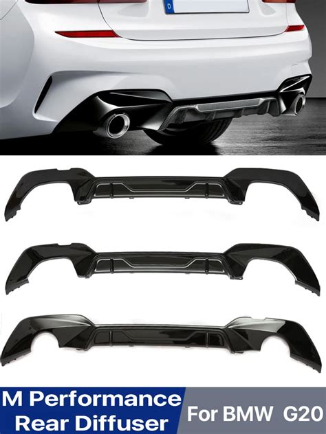 Rear Bumper M Performance Diffuser Spoiler Lip Body Kit For Bmw 3 Series M340i 325i 320i G20 G21