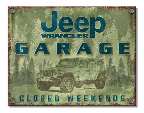 Jeep Garage Desperate Enterprises Wholesale Metal Signs