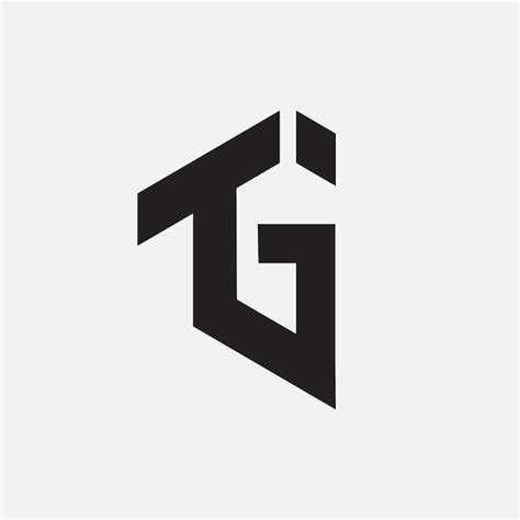 Premium Vector Letter Tg Or Gt Initial Stylish Modern Unique New