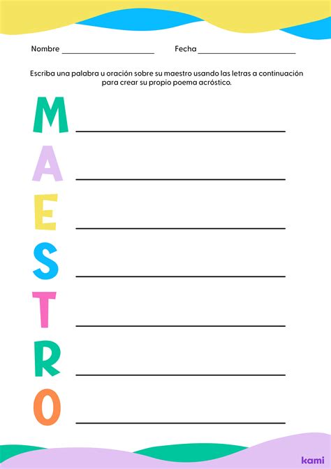 Poema Acr Stico Del D A Mundial De Los Maestros For Teachers Perfect