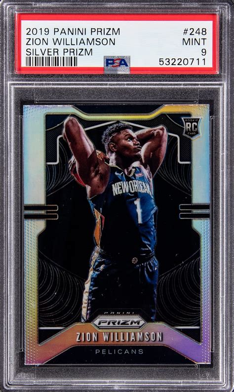 2019 20 Zion Williamson PSA 9 Panini Prizm Rookie Mint 248 RC