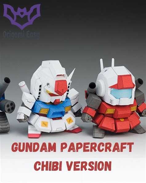 Gundam Papercraft Chibi Version Origami Easy 🔥