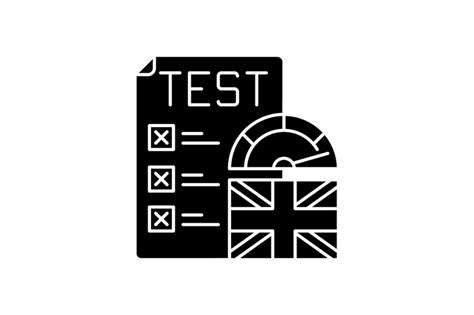 Proficiency English Test Black Glyph Icon By Bsd Studio Thehungryjpeg