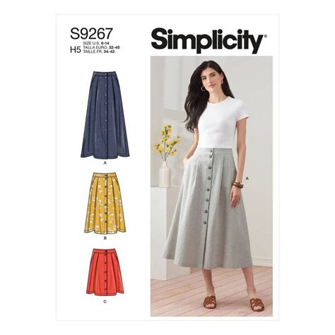 Simplicity Skirt In Three Lengths Sewing Pattern S9267 6 14 Hobbycraft