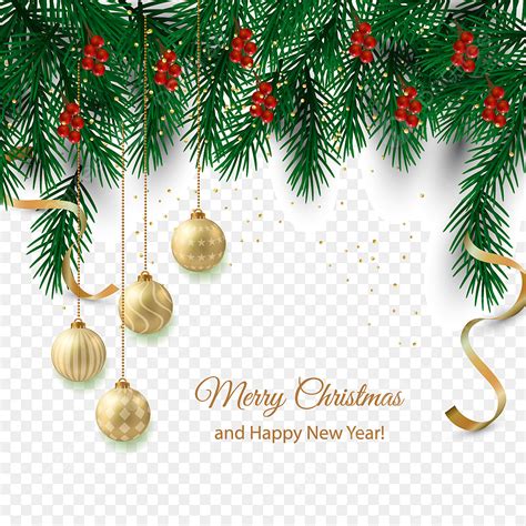 Christmas Pine Branches Vector Hd Png Images Realistic Christmas