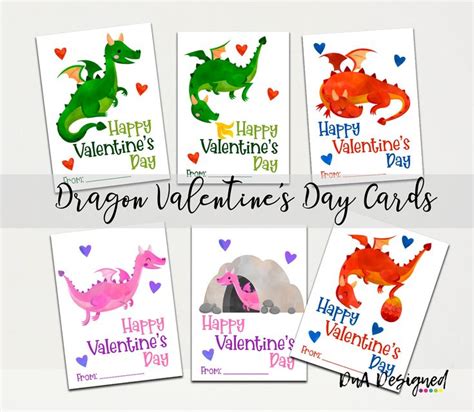 four valentine's day cards with hearts and dragon silhouettes on them ...