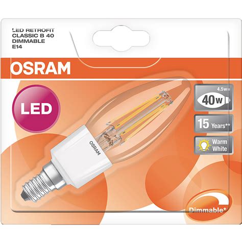 Buy Osram Led Retrofit · Lamp Classic B · 40w E14 Clear Warm White