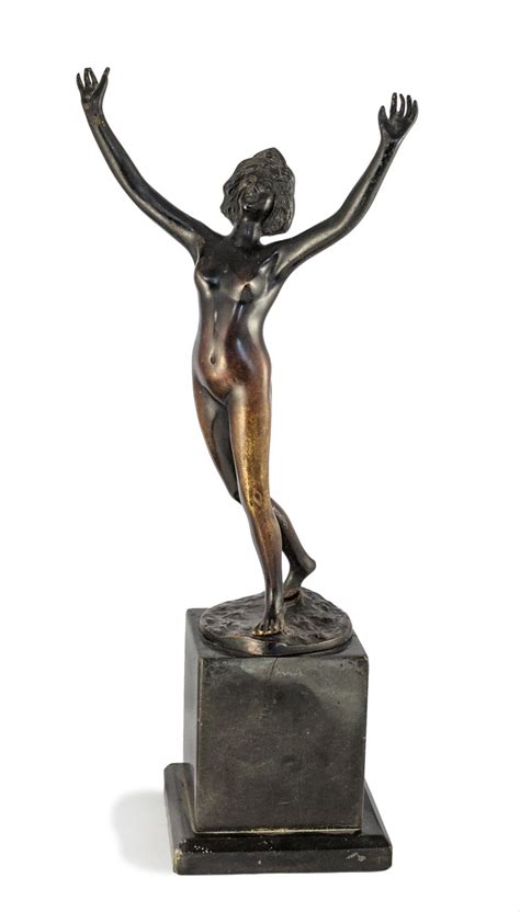 6 Reni Palmier Nude Female Circa 1910 Bronze Cast On Marble Bas
