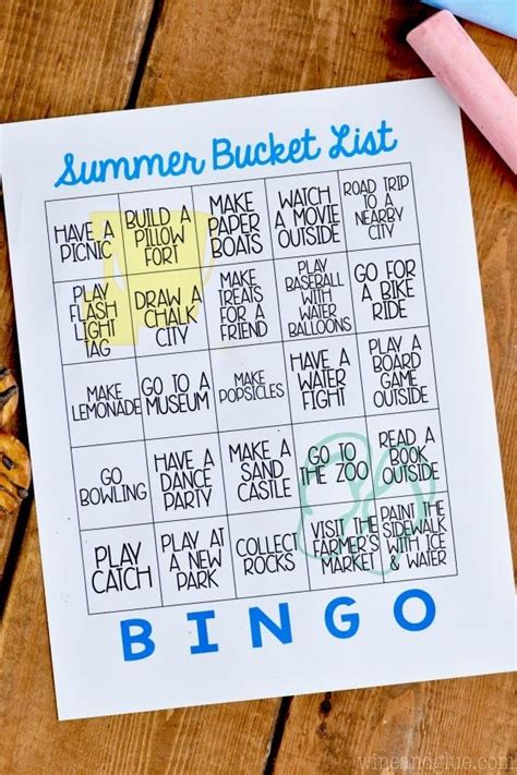 This Free Printable Summer Bucket List Bingo Is Such A Fun Way To Have