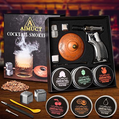 Cocktail Smoker Kit With Torch And Ice Cubes Old Fashioned Smoker Kit