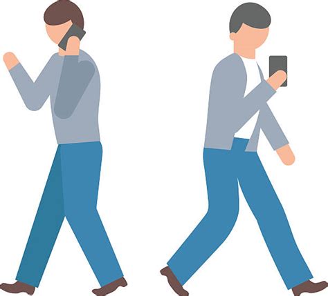 Texting And Walking Illustrations Royalty Free Vector Graphics And Clip