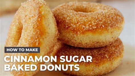 Old Fashioned Cinnamon Sugar Baked Donuts Recipe Youtube