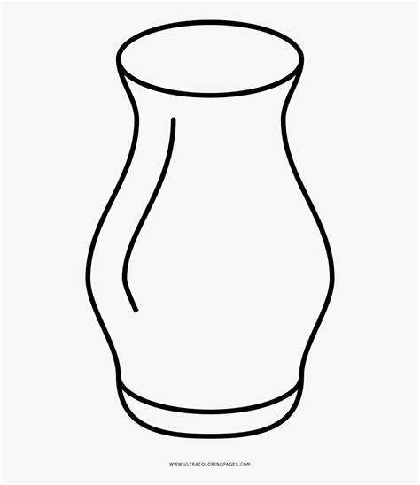 Vase Coloring Page Coloring Picture Of Vase Hd Png Download