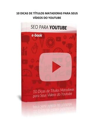 Dicas Para T Tulos Youtube Pdf