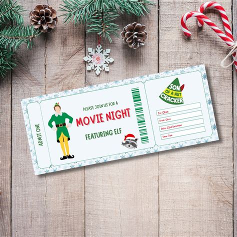 Christmas Gift Ticket Voucher,editable Gift Tickets, DIY Christmas ...