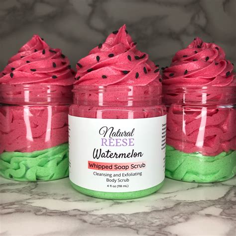 Watermelon Foaming Sugar Scrub Natural Reese Whipped Soap Foaming