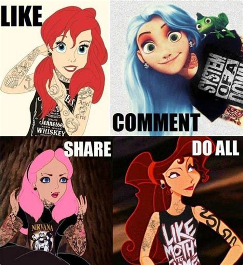 Whoa!! Disney Princesses Tattoo Makeovers! - Barnorama