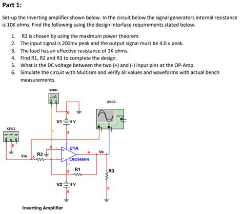 Connecting Diagram For Inverting Amplifier Solved Fig Sc