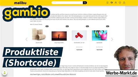 Cross Upselling Mit Dem Produktliste Shortcode F R Gambio Youtube