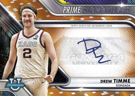 Bowman Chrome University Basketball Checklist Box Info