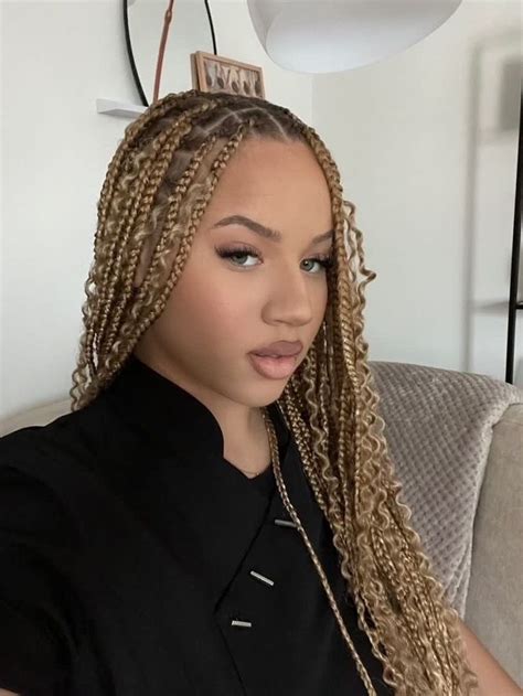 Boho Braids Styles Braided Hairstyles Blonde Box Braids Box Braids